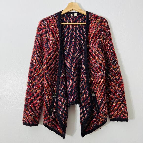 Moth Anthropologie SMALL Keavy Jacquard Cardigan WOOL MOHAIR BLEND Knit - Picture 1 of 9